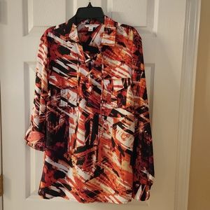 Long sleeve lace-up tunic sz M